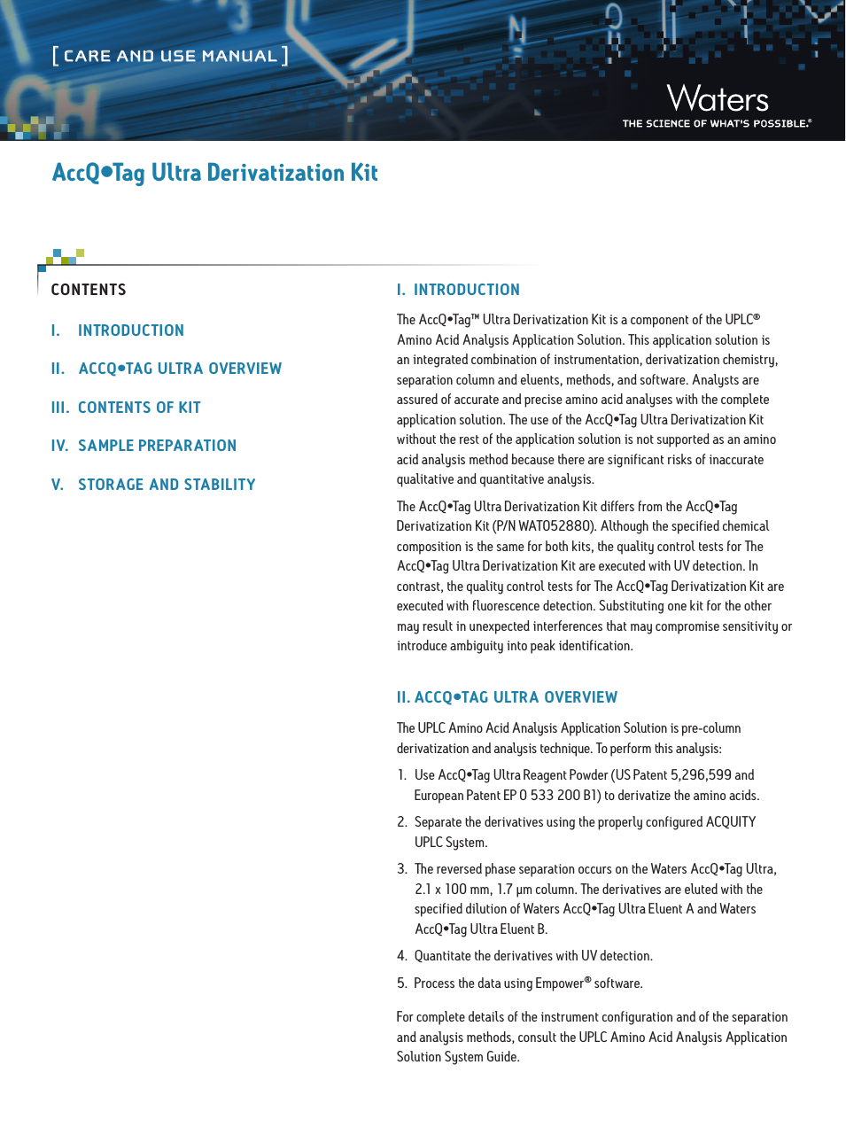 AccQ-Tag Ultra Derivatization Kit
