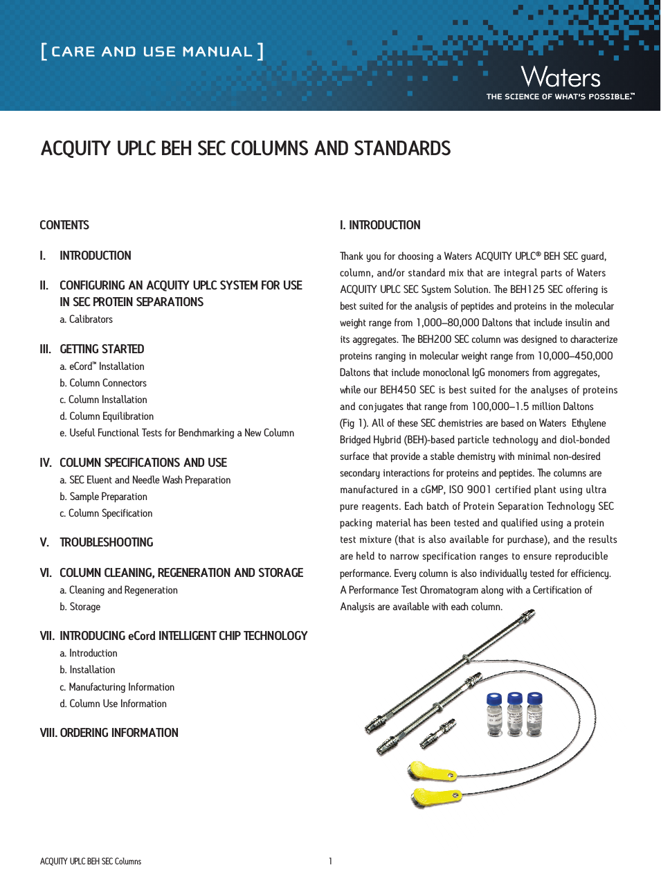 ACQUITY UPLC SEC Columns and Standards