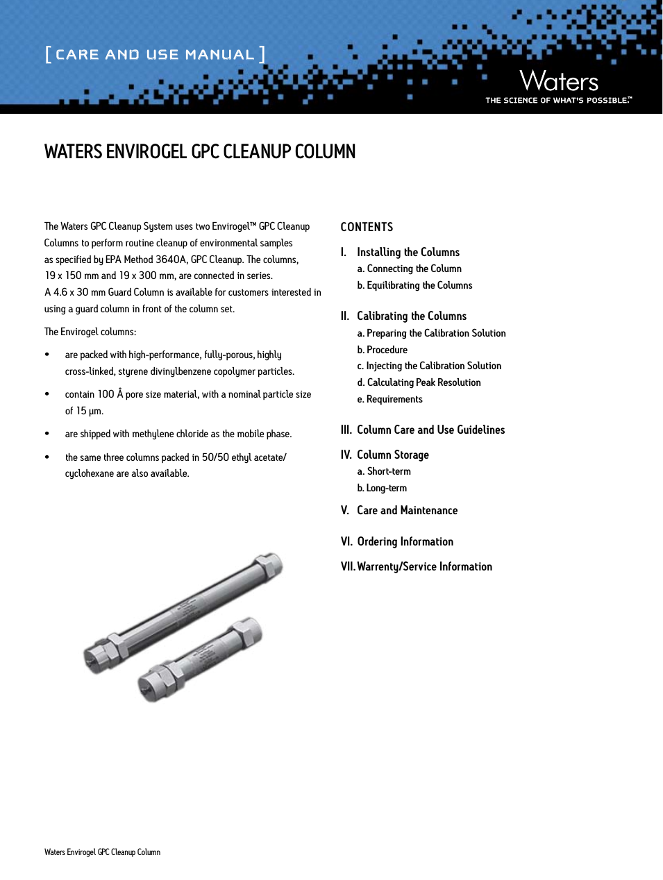 Envirogel GPC Cleanup Column
