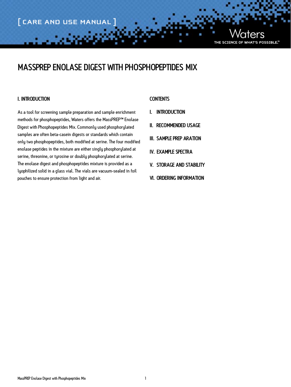 MassPREP Enolase Digest with Phosphopeptides Mix