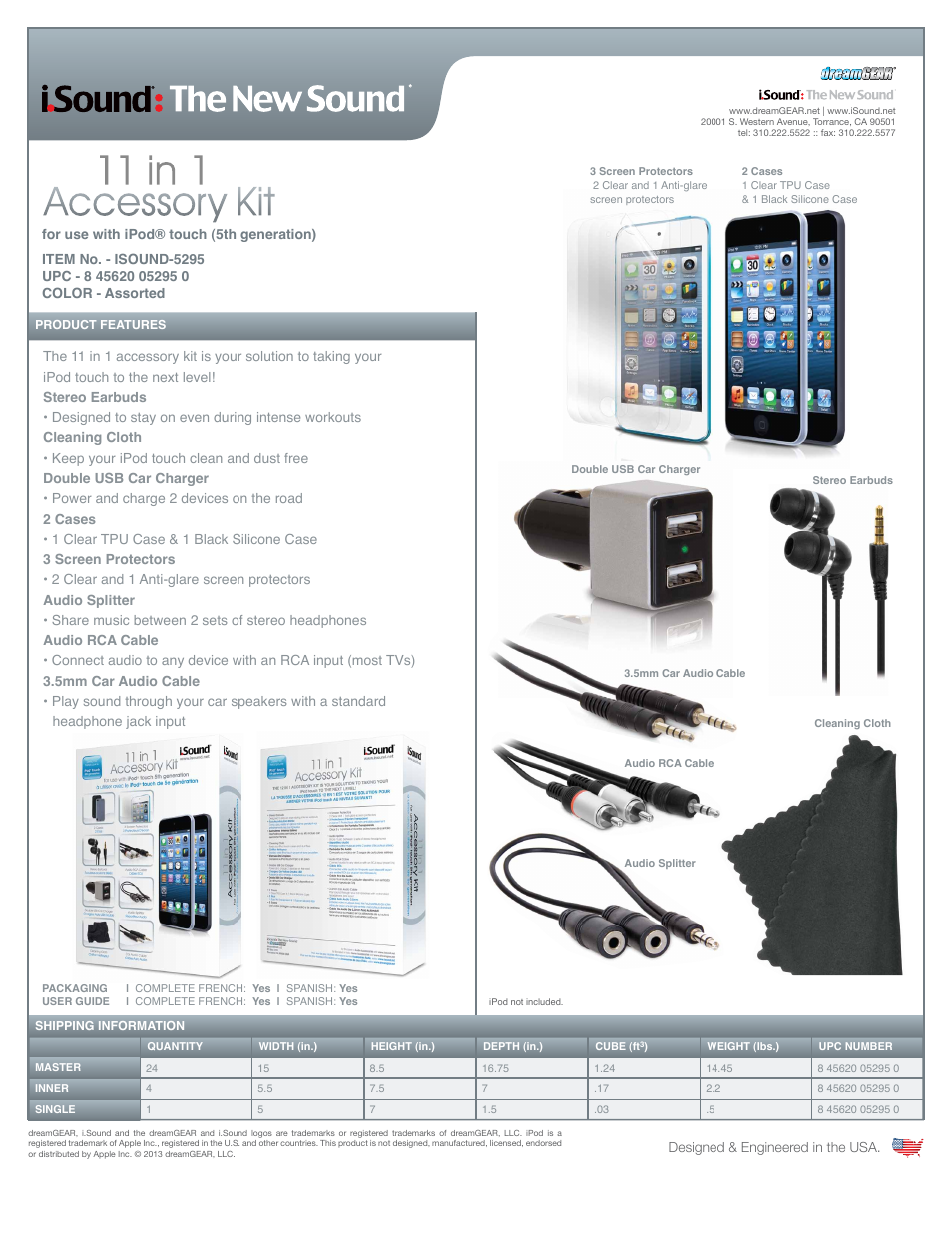 11 in 1 Accessory Kit for iPodtouch (5th gen) - Sell Sheet