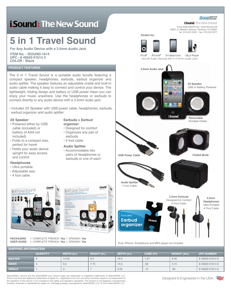 5 in 1 Travel Sound - Sell Sheet