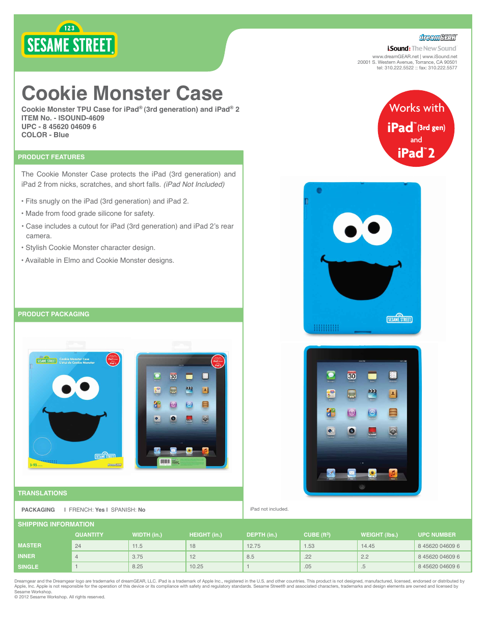 Cookie Monster TPU Case - Sell Sheet
