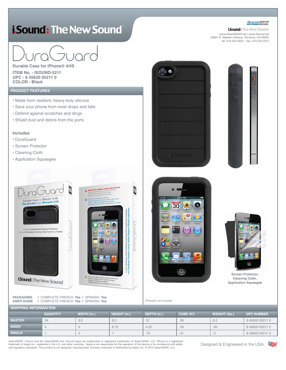 Duraguard for iPhone4-4S - Sell Sheet