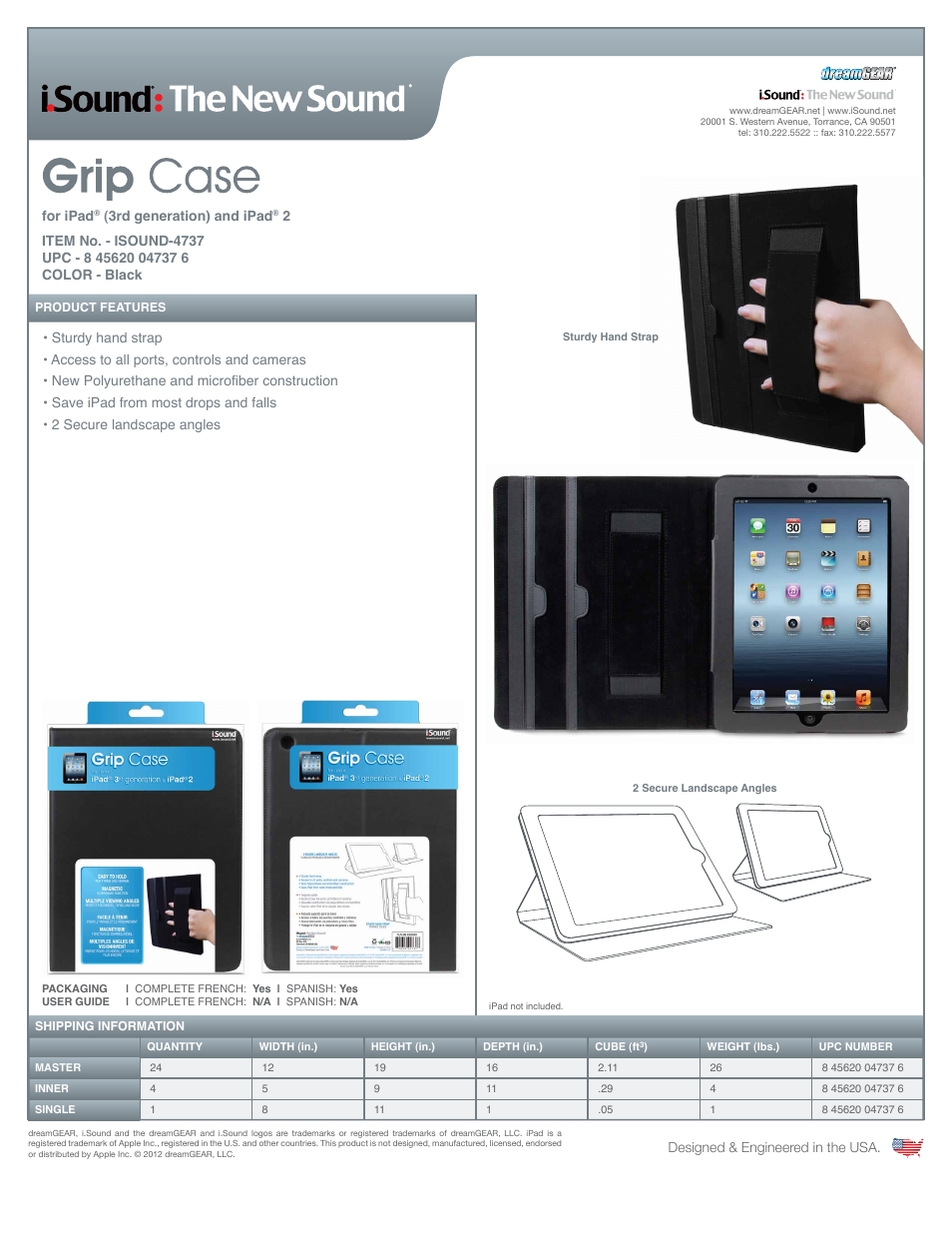 Grip Case for iPad2-3-4th generation - Sell Sheet