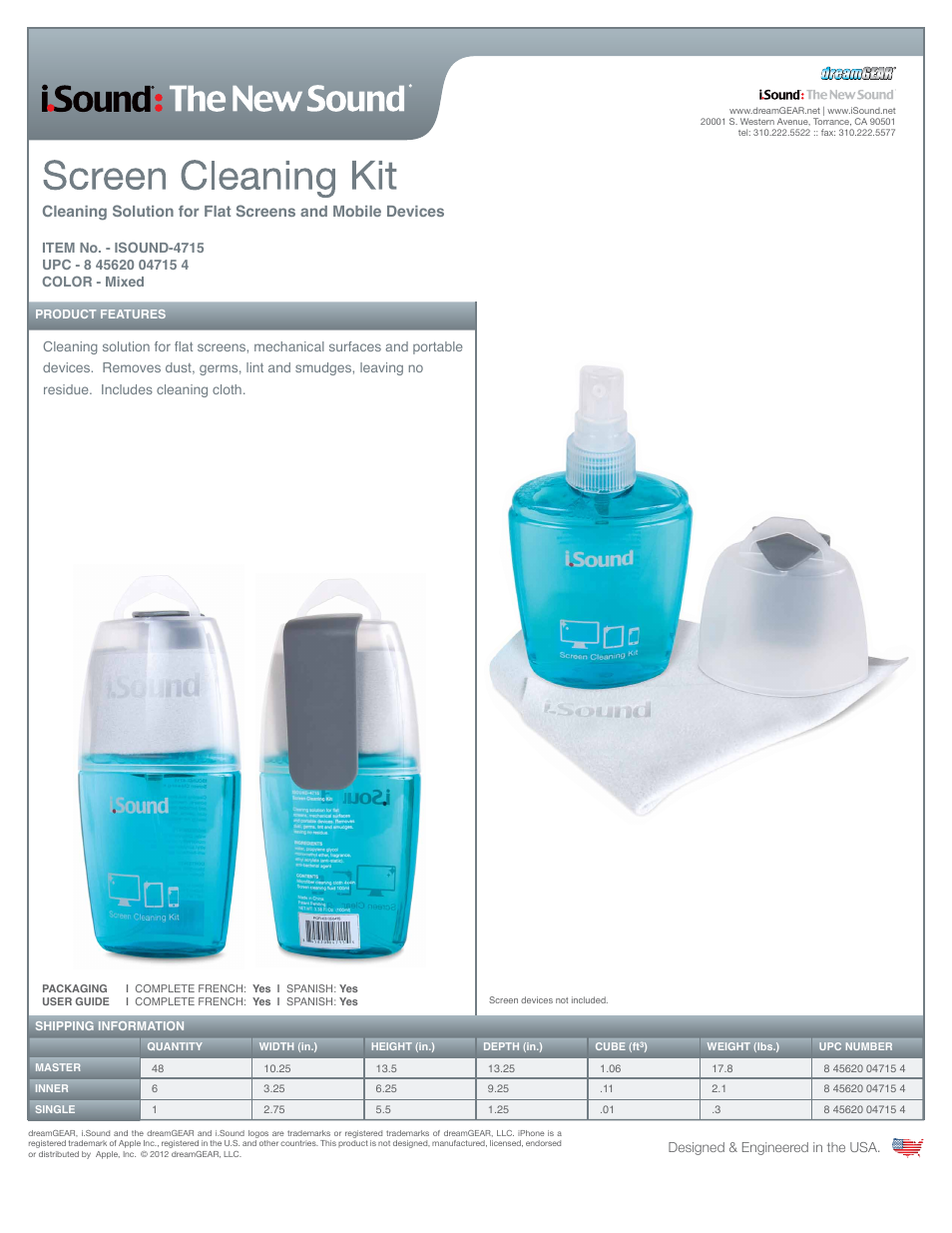 Screen Cleaning Kit - Sell Sheet