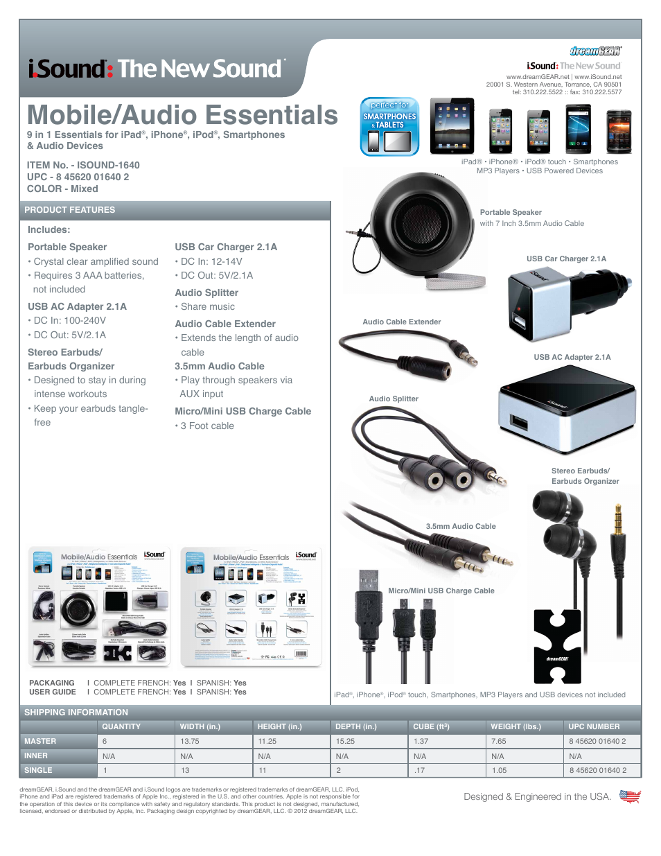 Mobile Audio Essentials - Sell Sheet