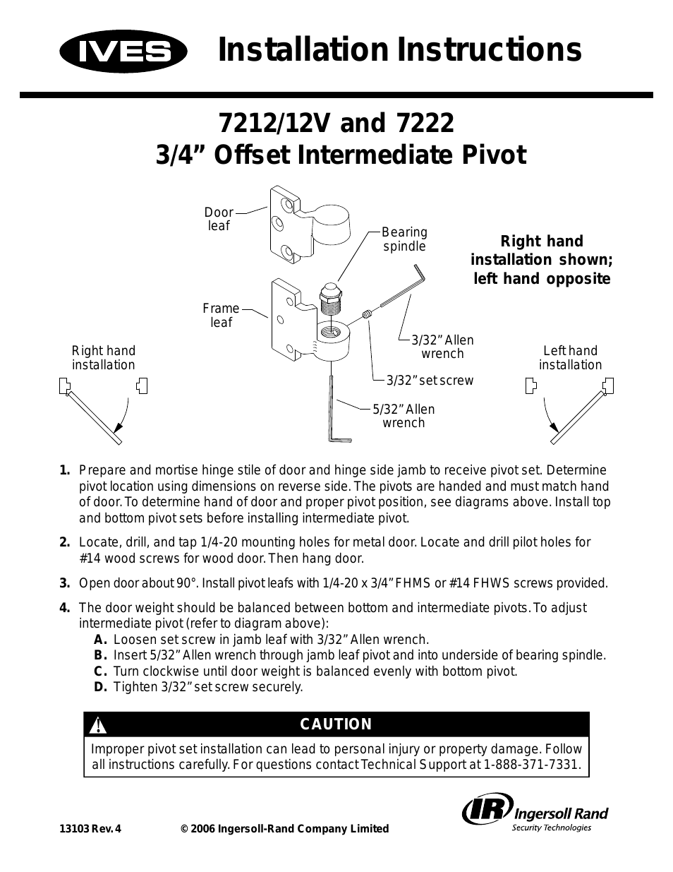 Offset Intermediate Pivot 7212/12V
