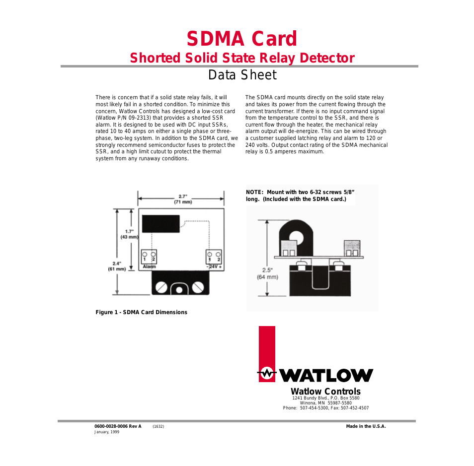 SDMA Card Shorted Solid State Relay Detector
