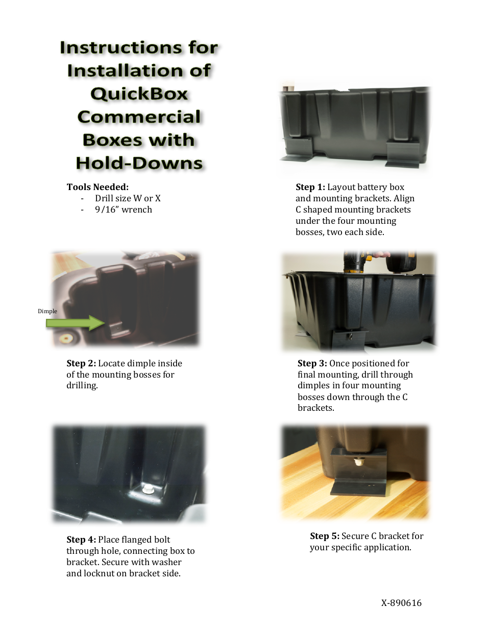 Commercial QuickBox Hold Downs