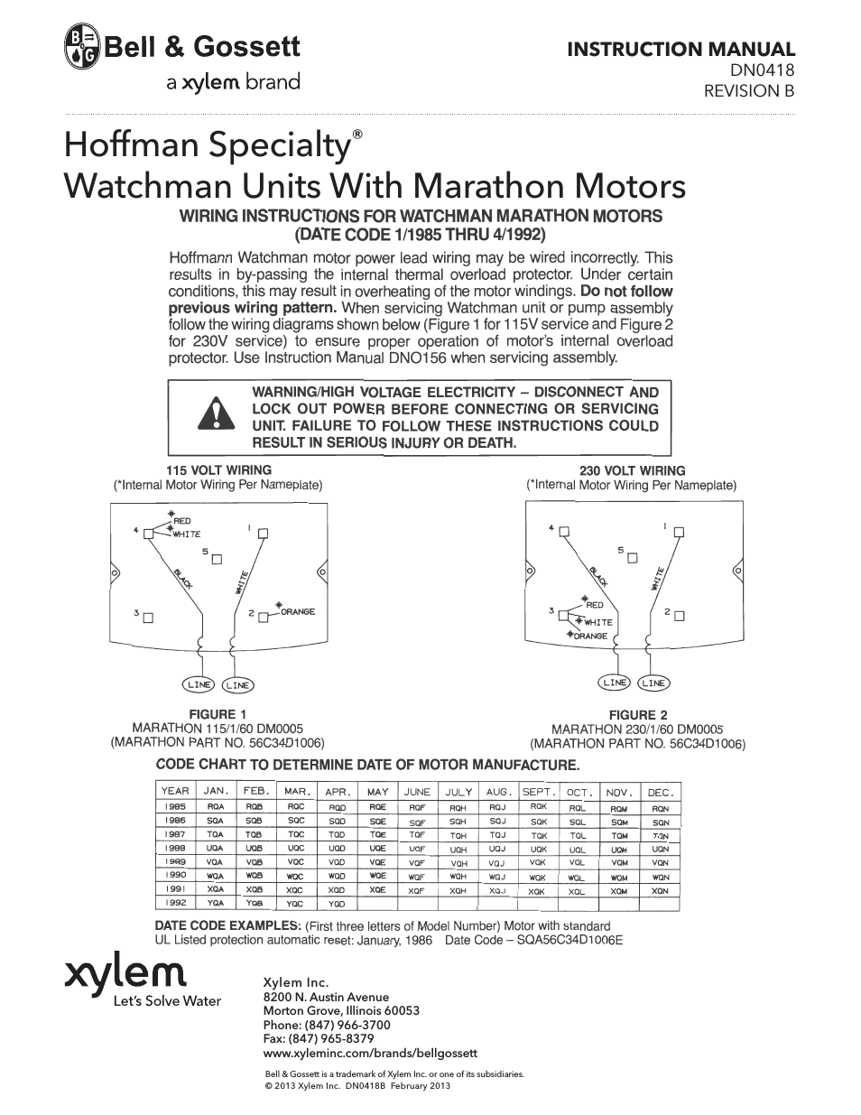 DN0418B HS Watchman Units with Marathon Motors