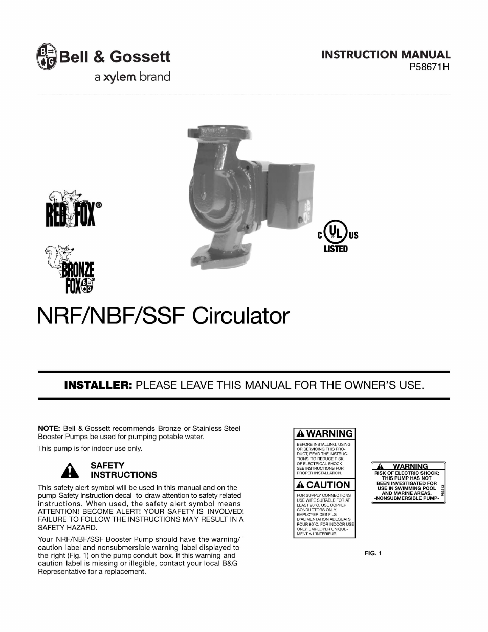 P58671H NBF Circulator