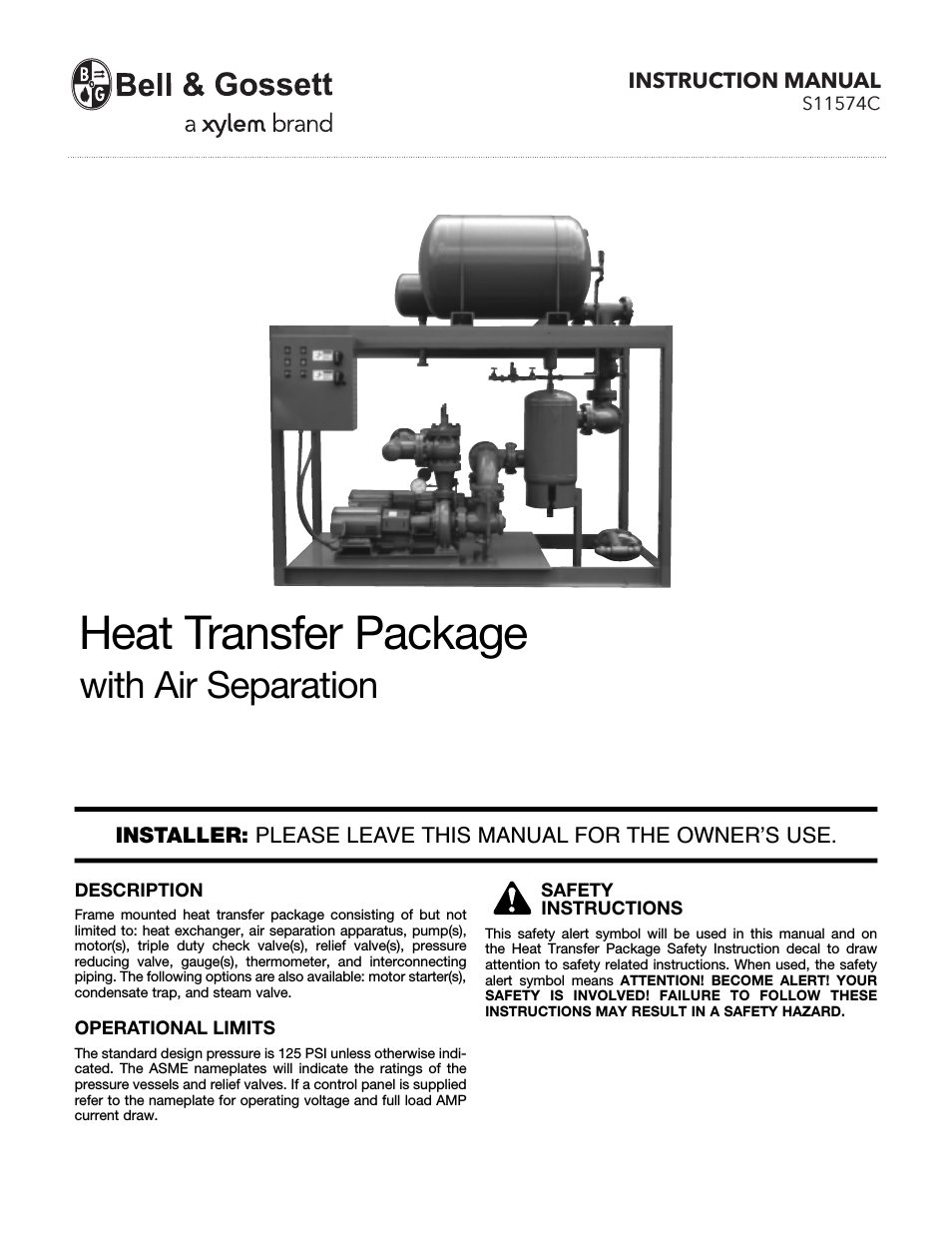 S11574C Heat Transfer Package with Air Separation