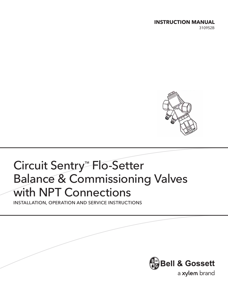 310952B Circuit Sentry Flo-Setter Balance & Commissioning Valves with NPT Connections