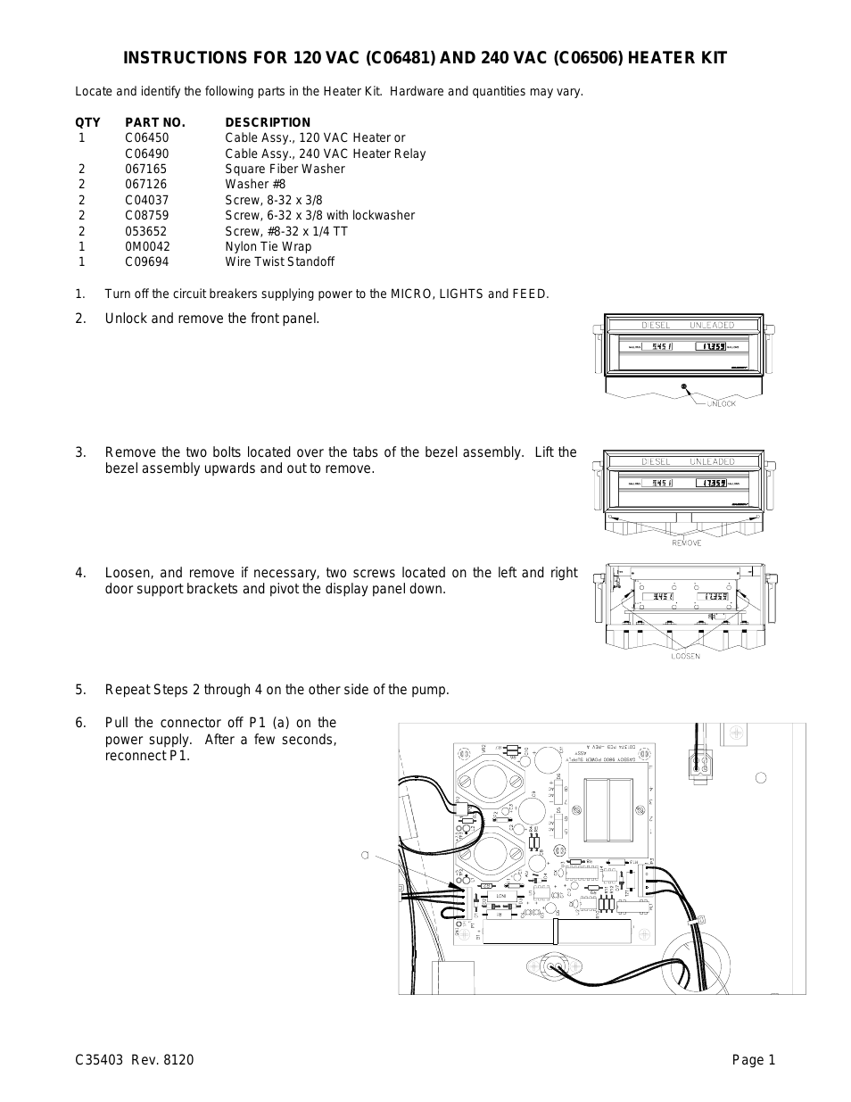 240VAC Heater Kit
