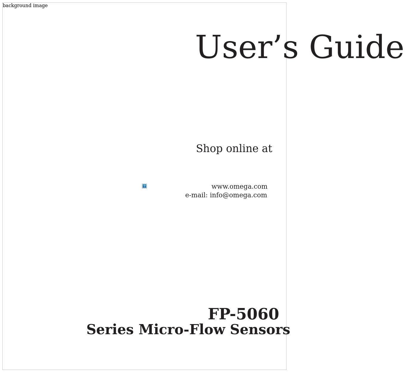 Series Micro Flow Sensor FP-5060