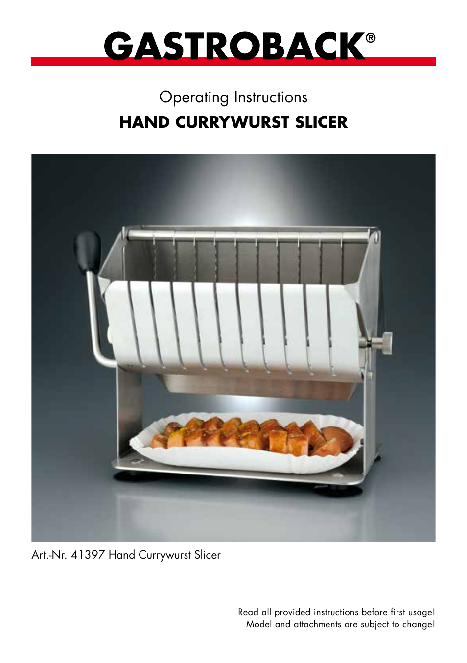 41397 Hand Currywurst Slicer