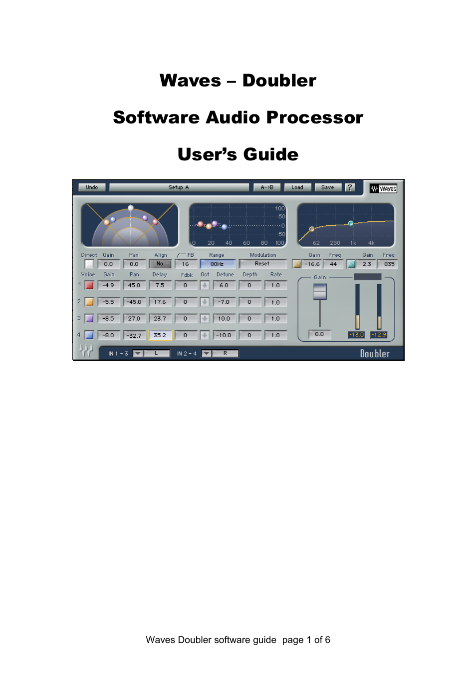 Digital Audio Effects Processor Doubler