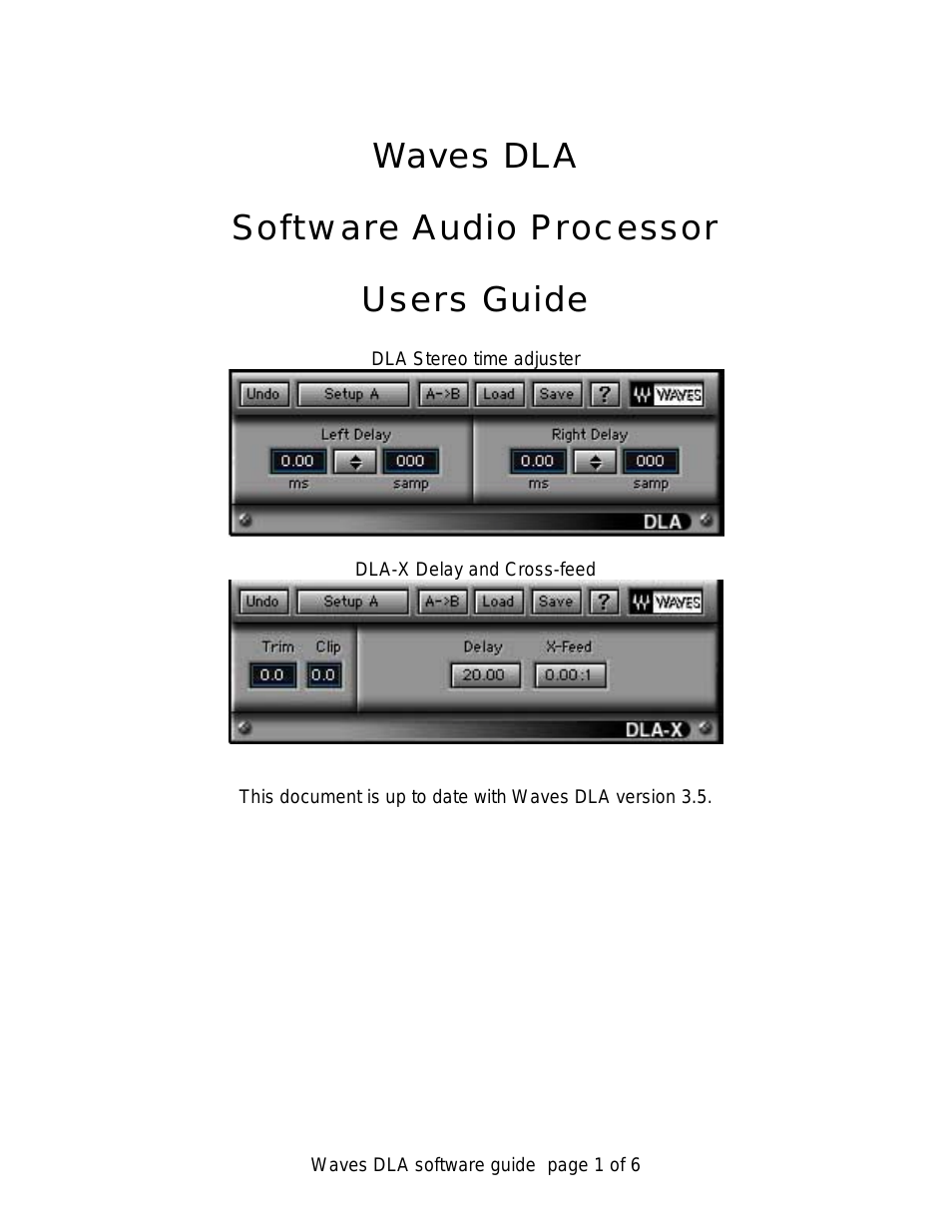 Software Audio Processor DLA