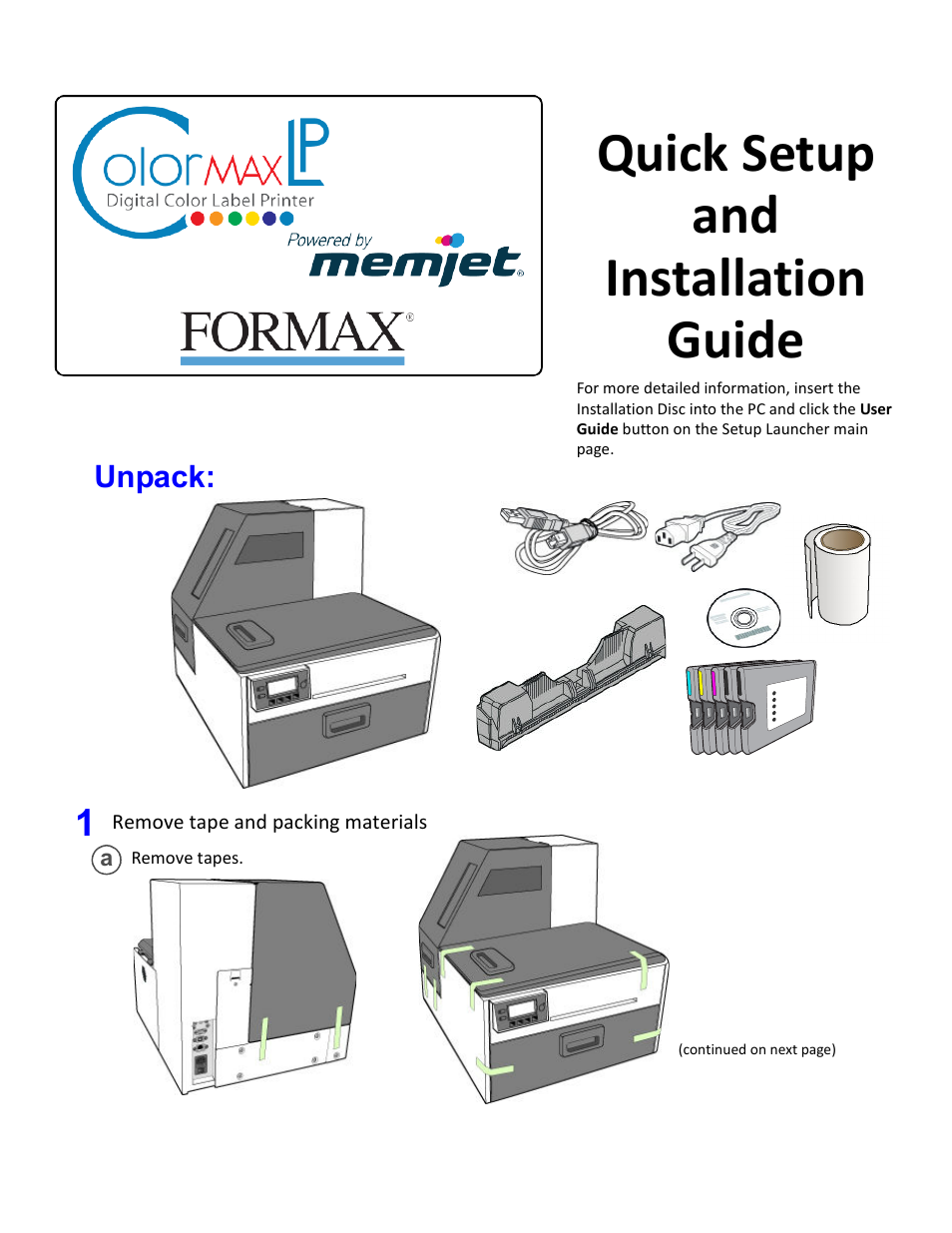 ColorMaxLP Quick Setup Guide