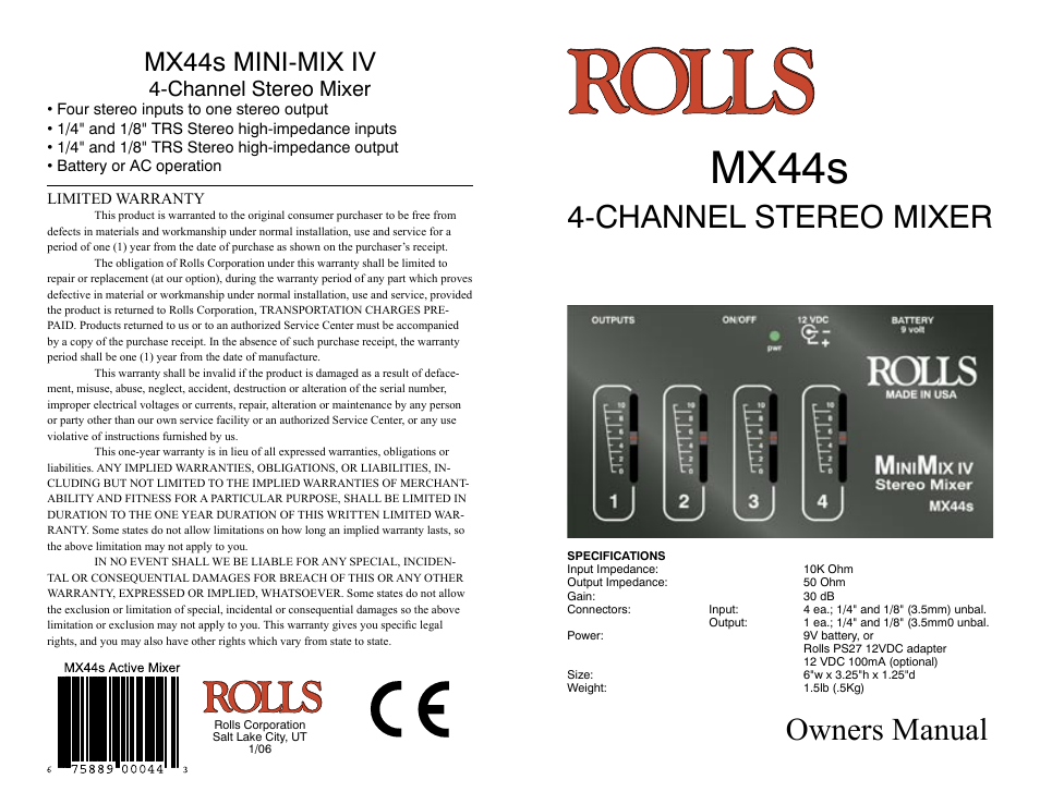 MINI-MIX IV MX44S