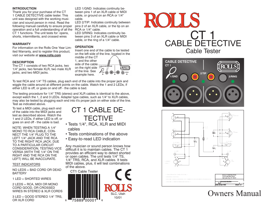Cable Detective Cable Tester CT 1