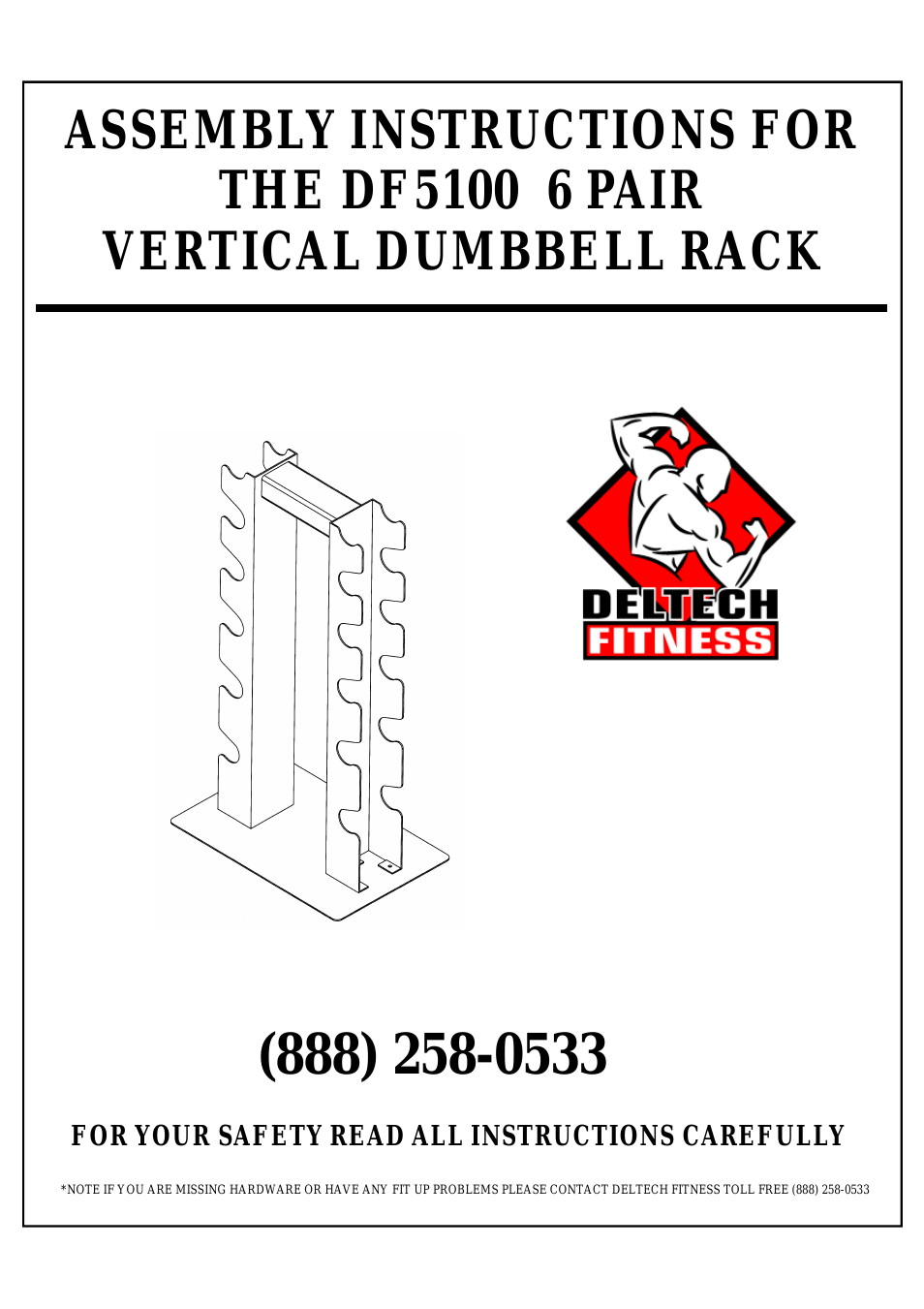 DF5100- 6 Pair Vertical Dumbbell Rack