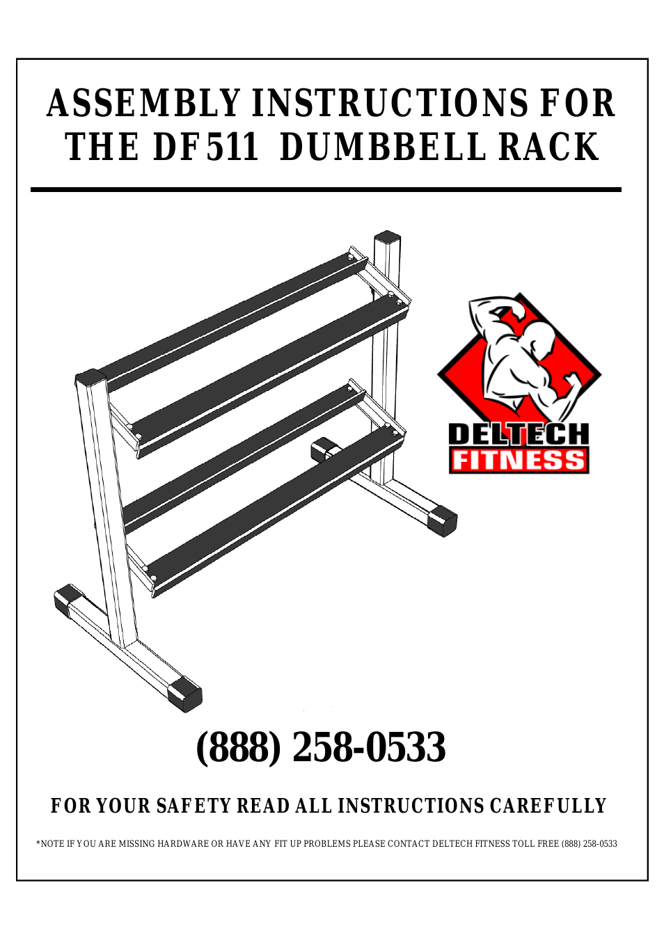 DF511- 36" Two-Tier Dumbbell Rack