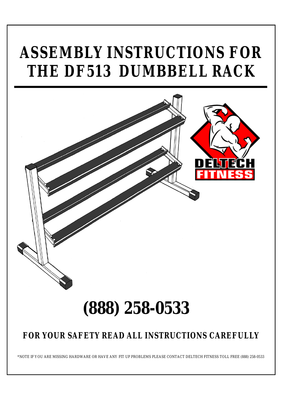DF513- 54" Two-Tier Dumbbell Rack