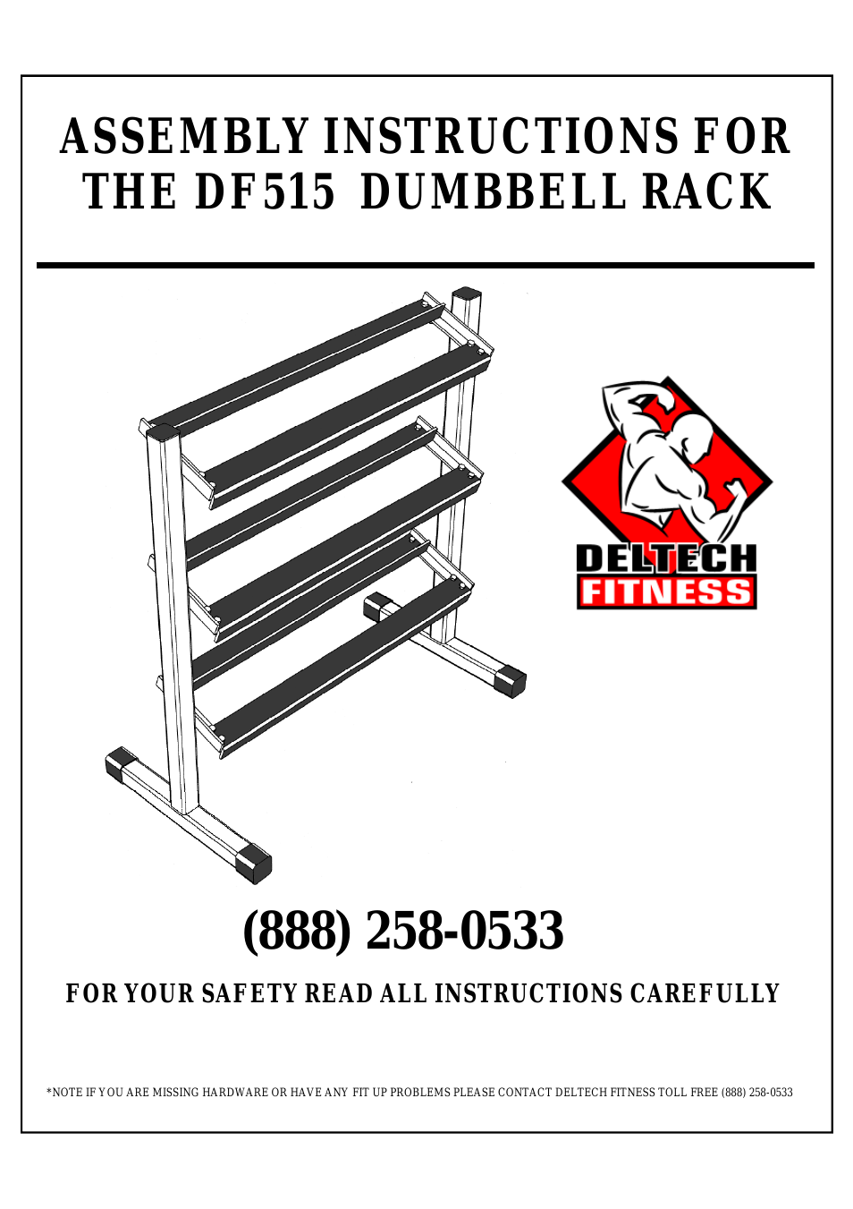 DF515- 36" Three-Tier Dumbbell Rack