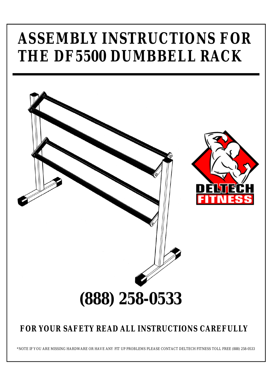 DF5500- Two-Tier Dumbbell Rack