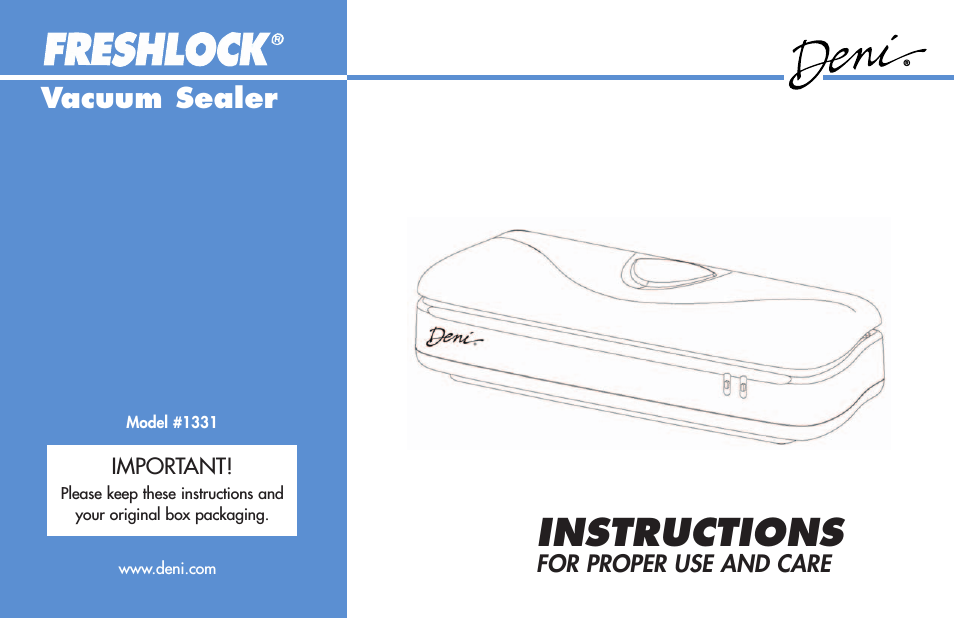 Freshlock Vacuum Sealer 1331