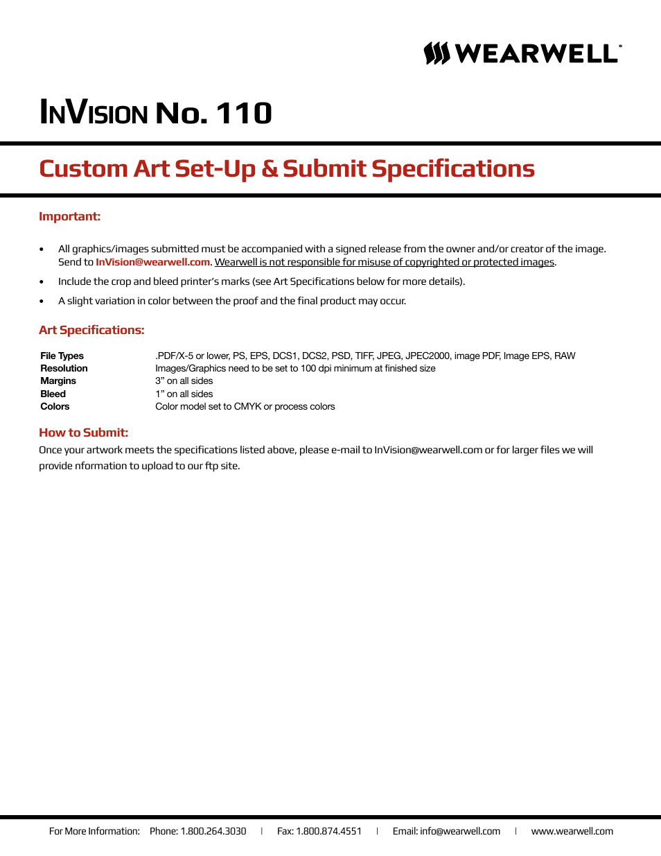 110-SM INVISION WITH SMOOTH SURFACE PATTERN - InVision Artwork and Submission Instructions