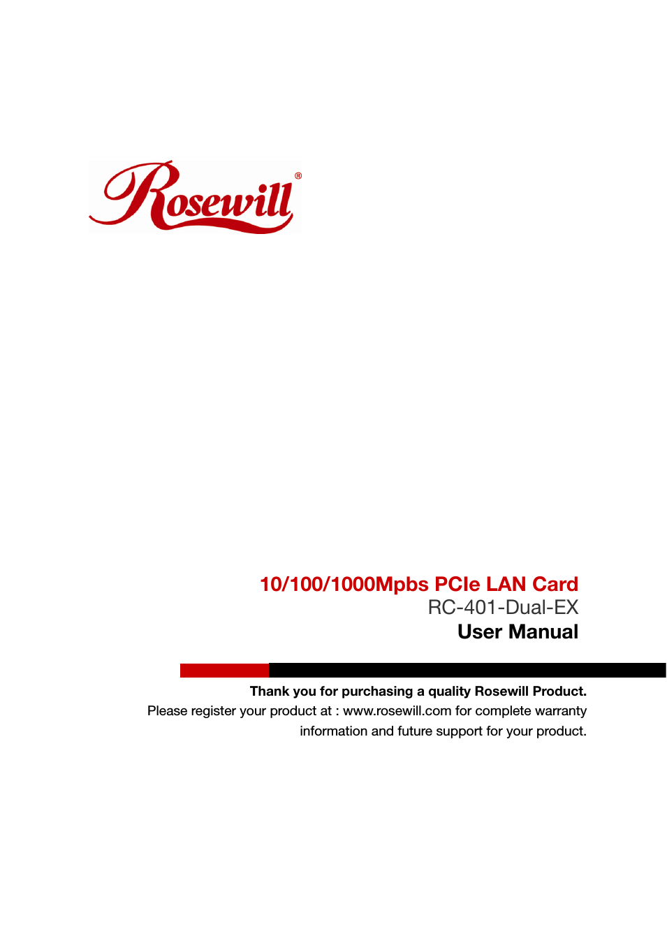 PCIe LAN Card RC-401-Dual-EX