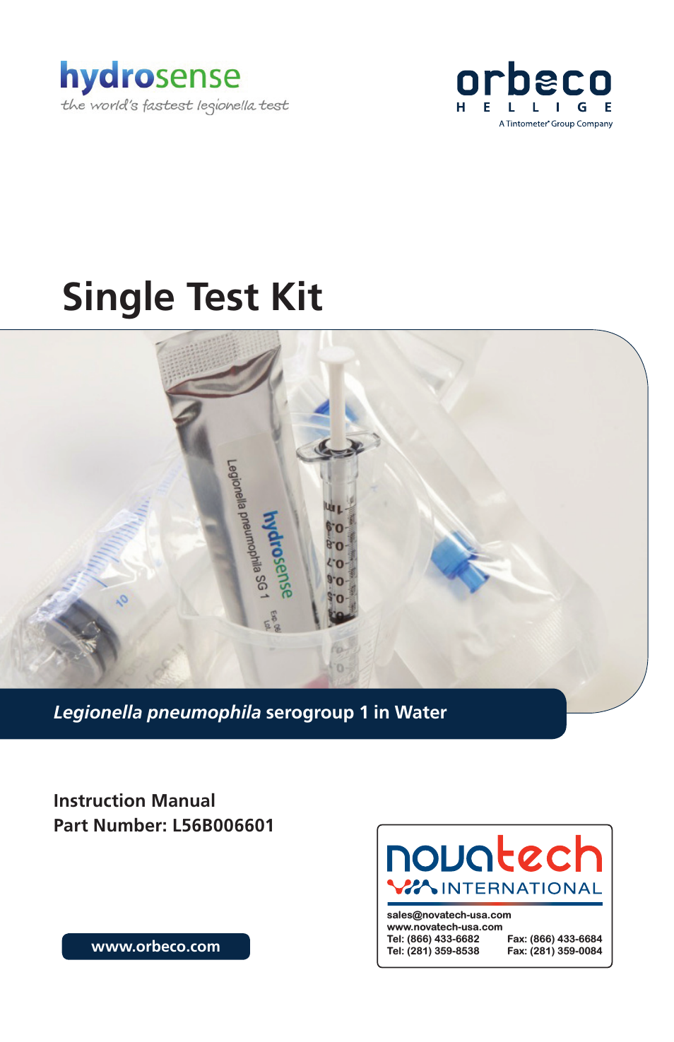 Orbeco-Hellige Legionella Single Test Kit