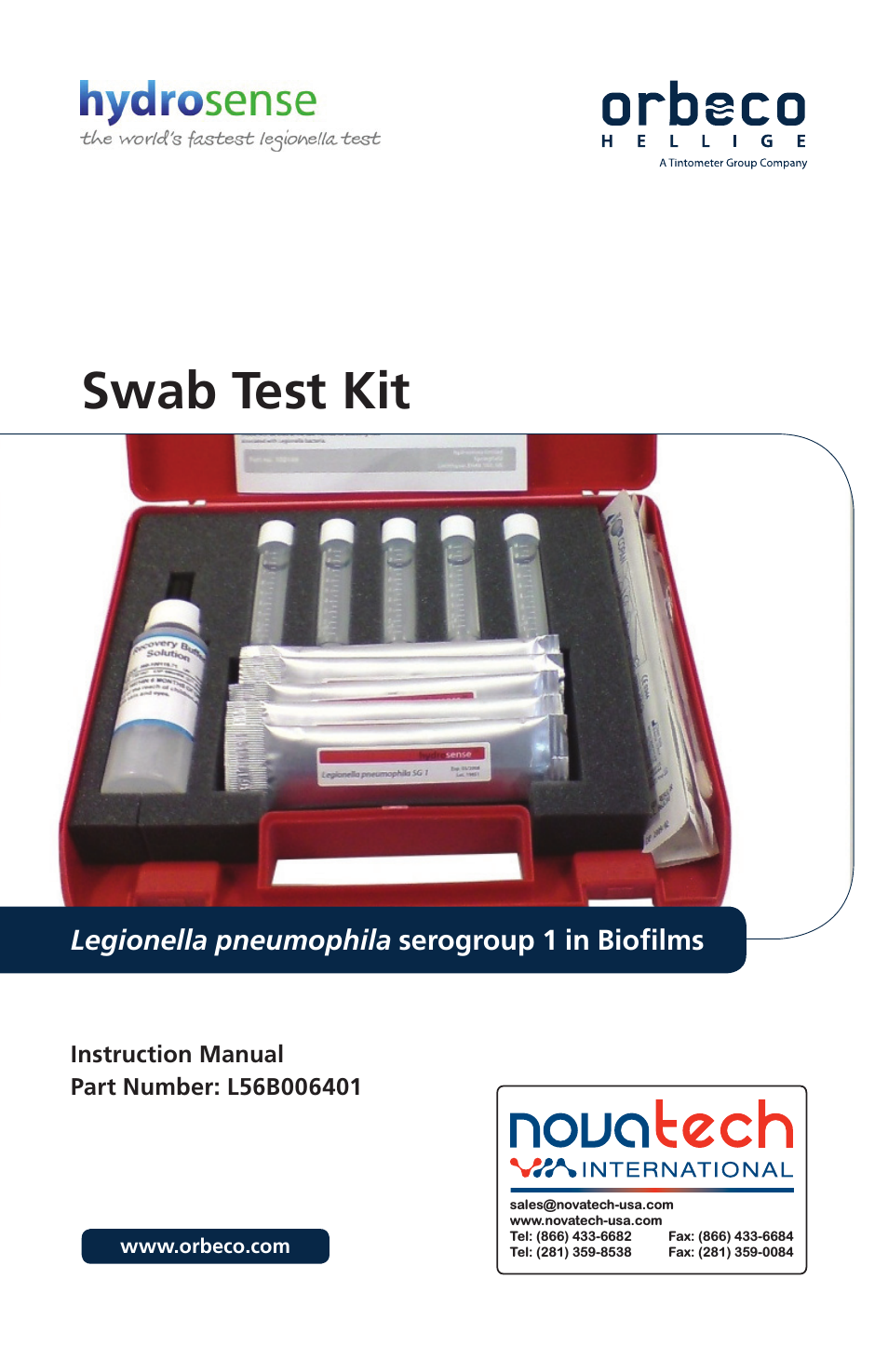 Orbeco-Hellige Legionella Swab Test Kit