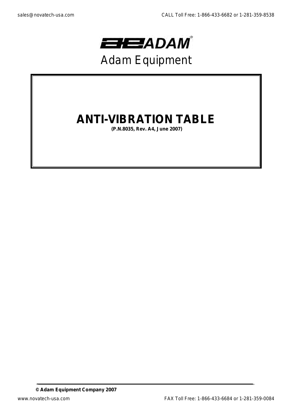 Anti-Vibration Table