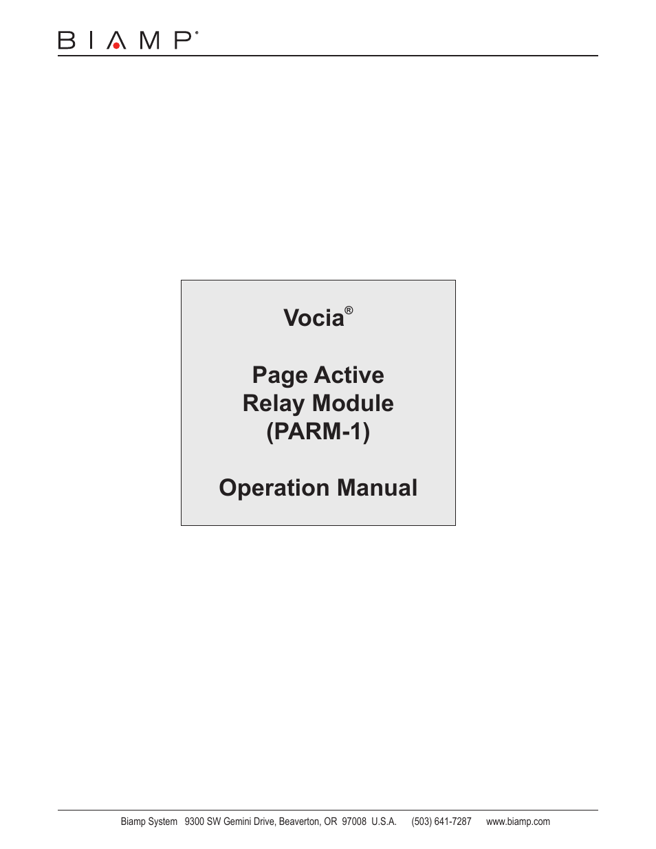 Page Active Relay Module (PARM-1)