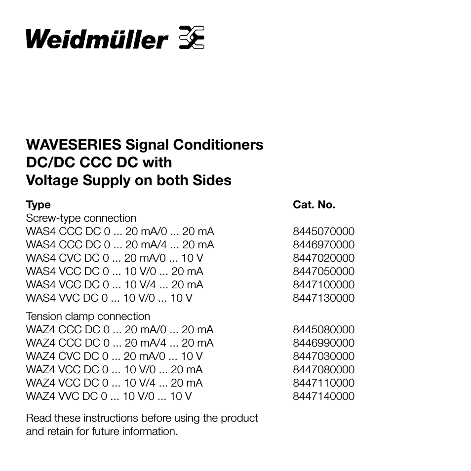 DC/DC CCC DC - with voltage supply on both sides