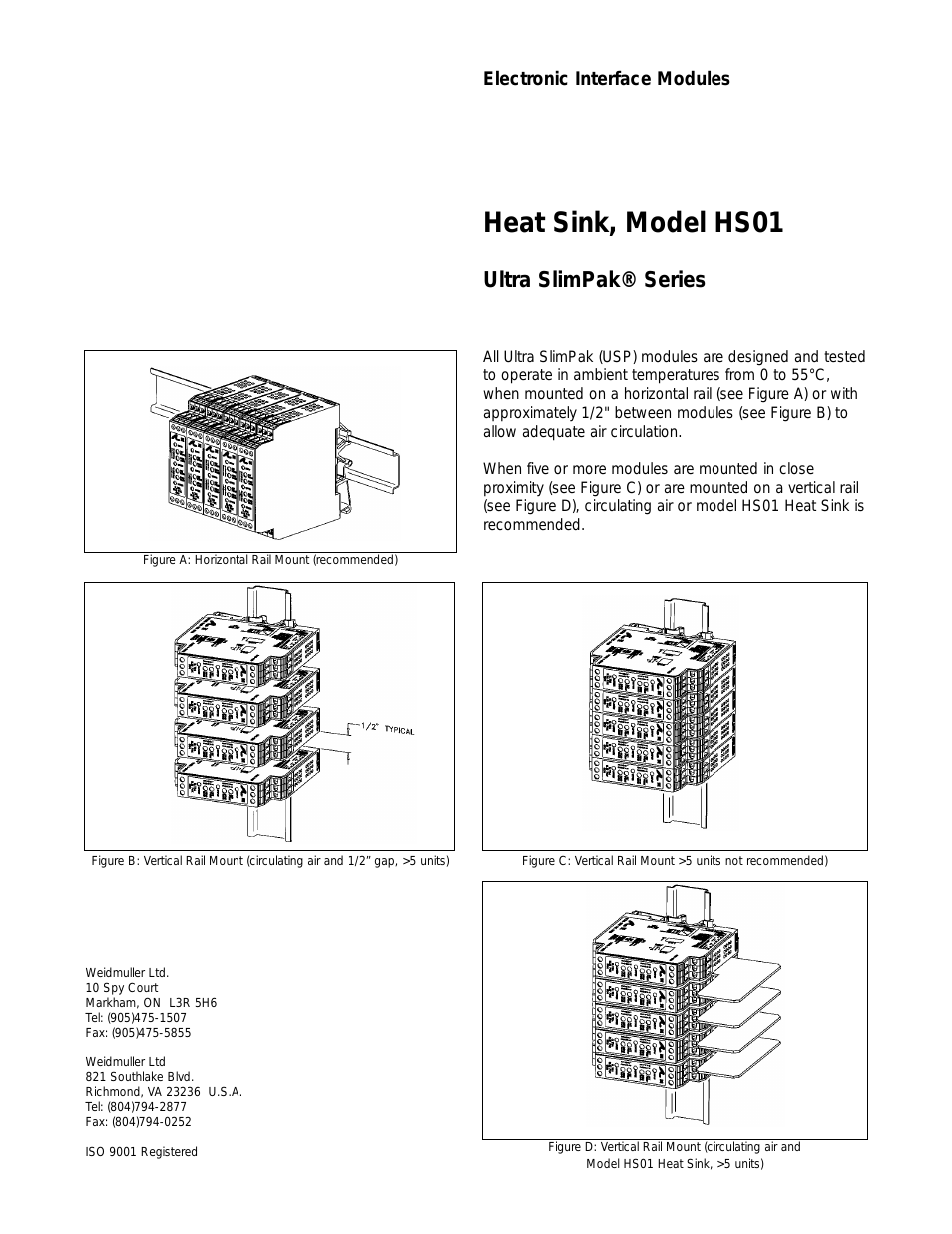 HS01 Heat Sink (Ultra SlimPak series)
