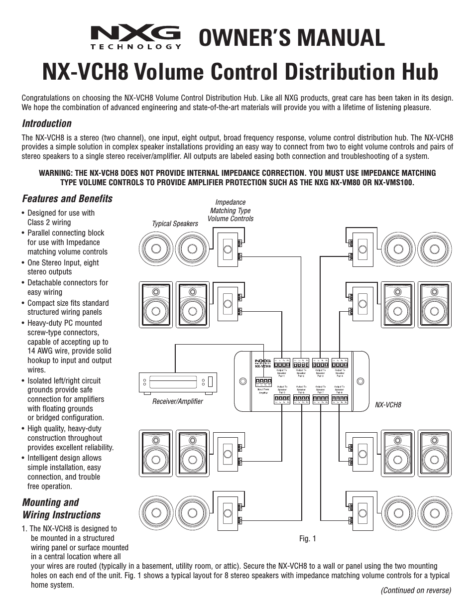 NX-VCH8 - Volume Control Distribution Hub