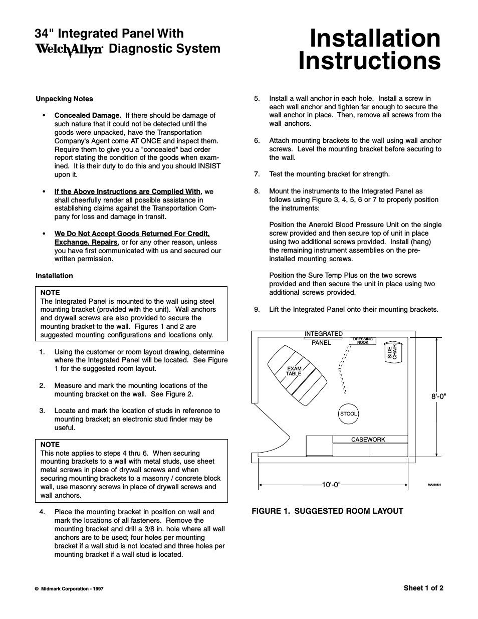 777 34 Wall Panel Instructions - Installation Guide