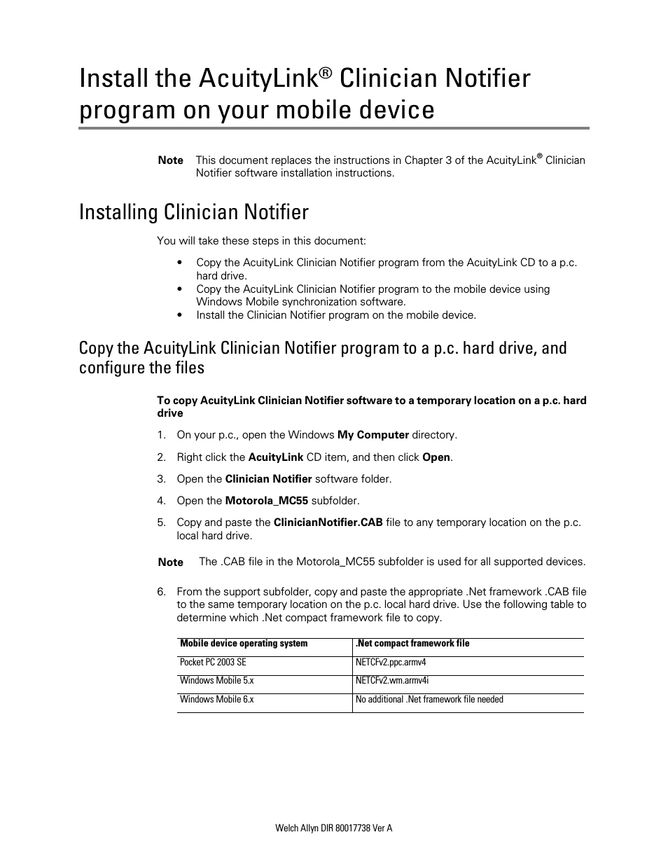 Acuitylink Program On Your Mobile Device - Installation Guide