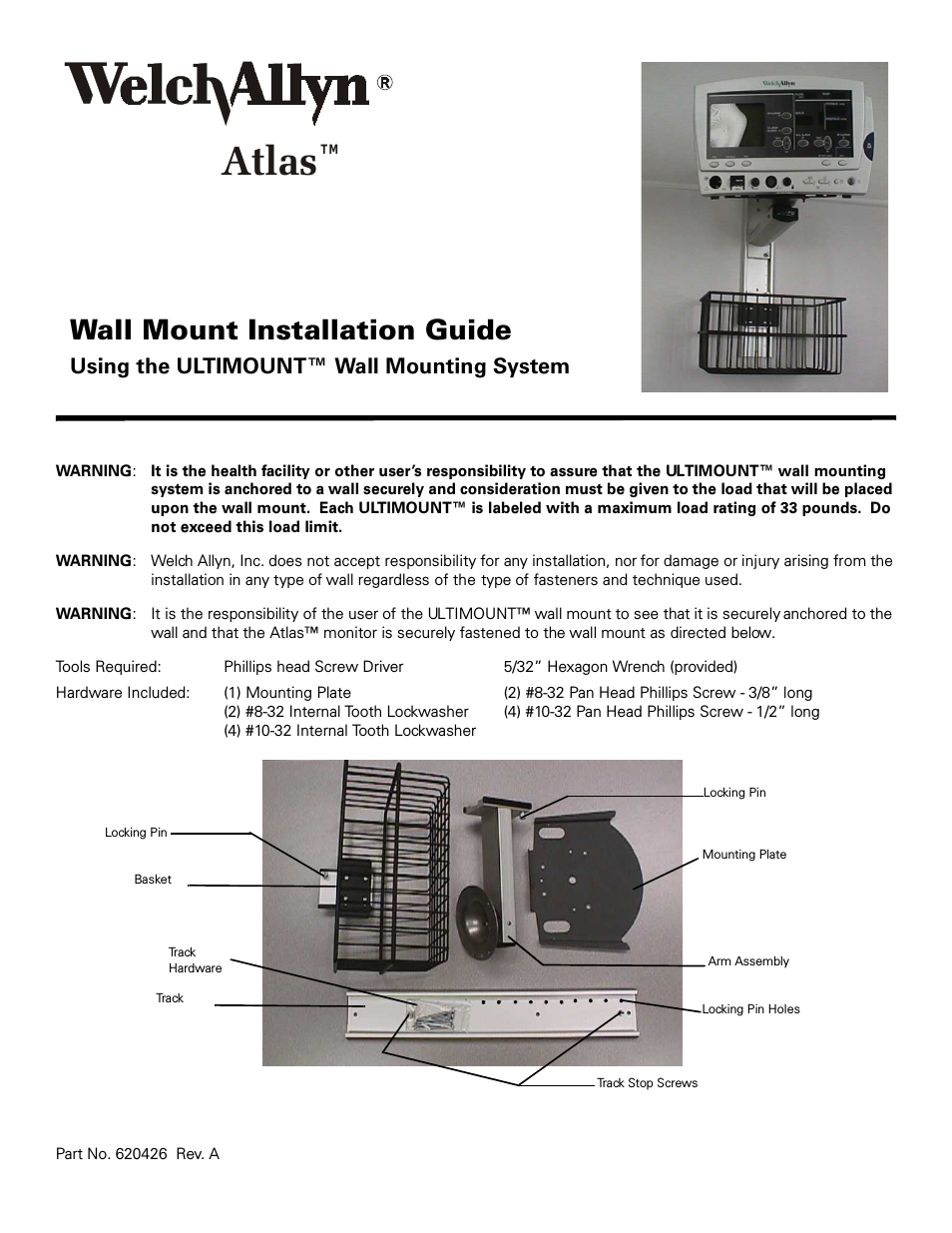 Atlas Monitor Wall Mount Instructions - Installation Guide