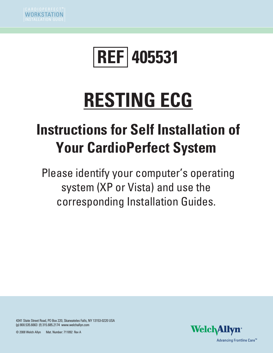 Cardio Perfect Workstation Resting ECG - Installation Guide