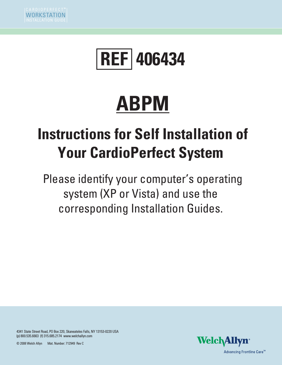Cardio Perfect Workstation (SW 1.6.2) ABlood Pressue (BP)M - Installation Guide