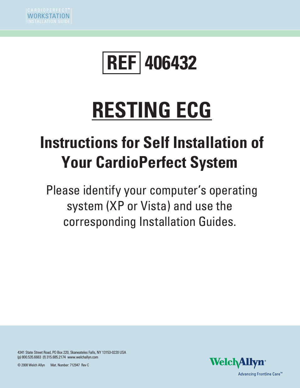 Cardio Perfect Workstation (SW 1.6.2) Resting ECG - Installation Guide