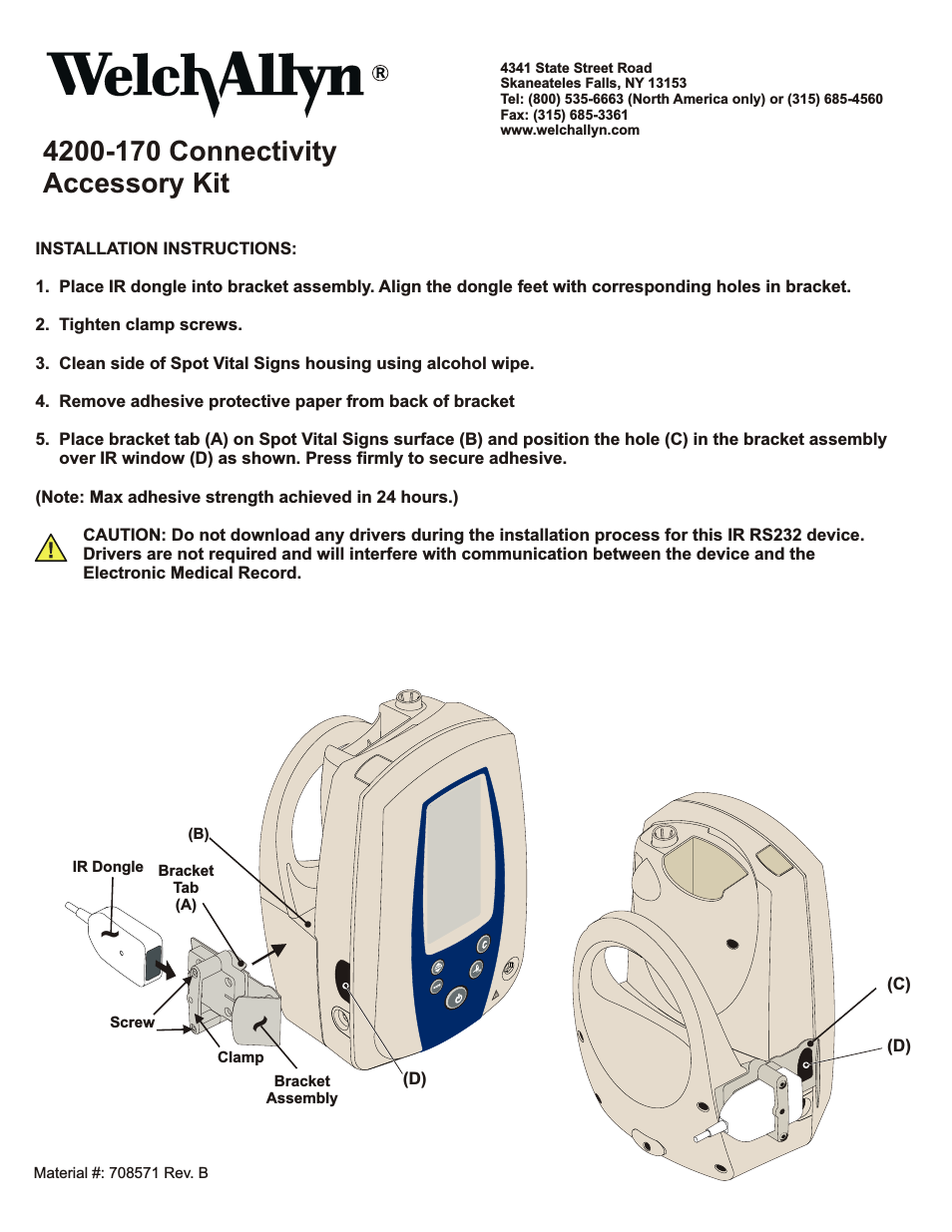 Spot Vitals Signs Connectivity Kit - Installation Guide