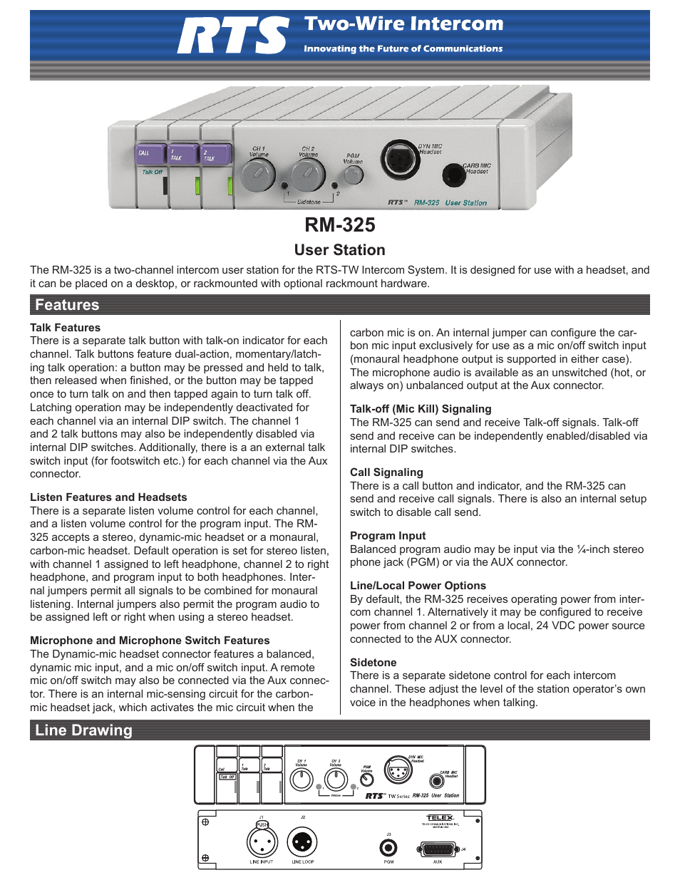 Two-Wire Intercom RM-325
