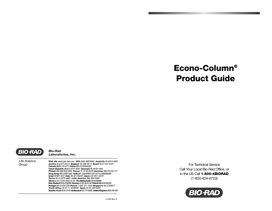 Glass Econo-Column® Accessories